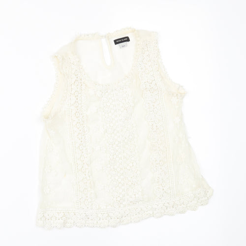 River Island Girls Ivory   Basic Blouse Size 9 Years