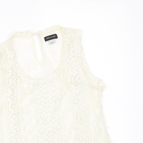 River Island Girls Ivory   Basic Blouse Size 9 Years