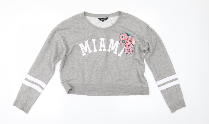 New Look Girls Grey Pullover Sweatshirt Size 12-13 Years - Miami 96