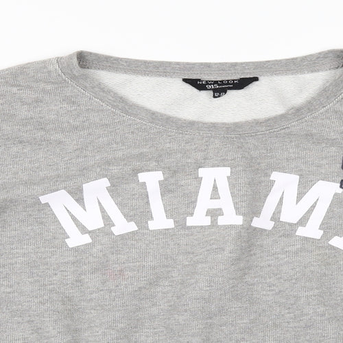 New Look Girls Grey   Pullover Sweatshirt Size 12-13 Years  - Miami 96