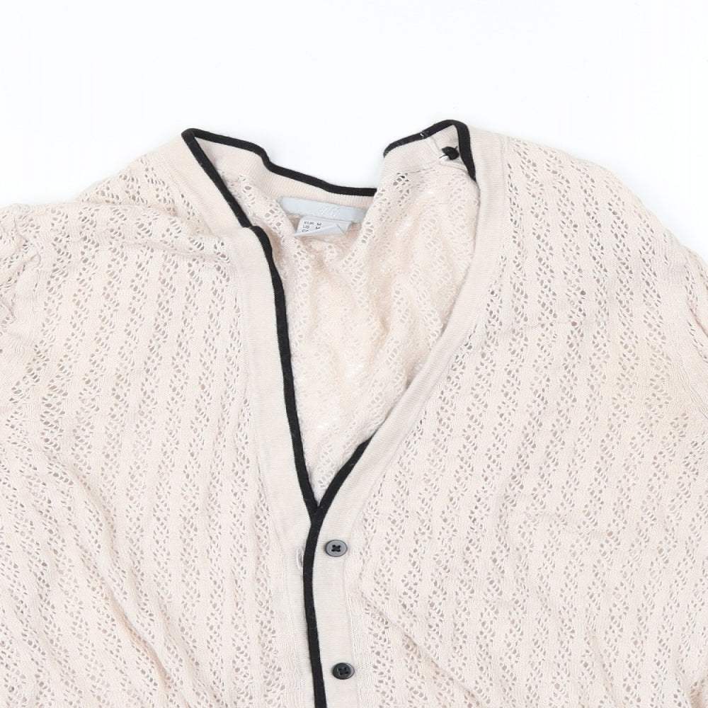H&M Womens Ivory   Cardigan Jumper Size M
