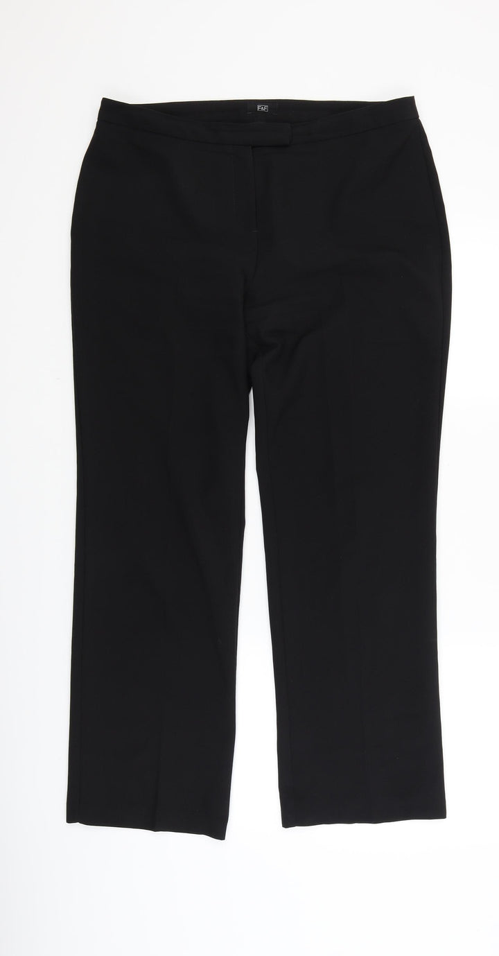 F&F Womens Black Dress Pants Trousers Size 12 L28.5 in