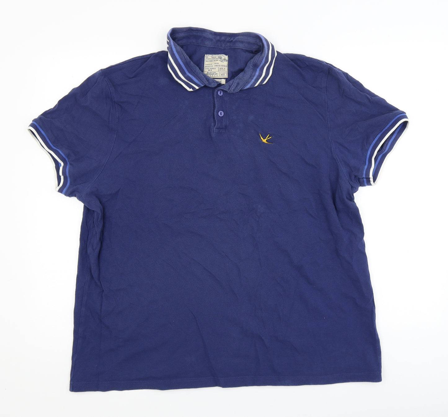 Burton Mens Blue    Polo Size 2XL