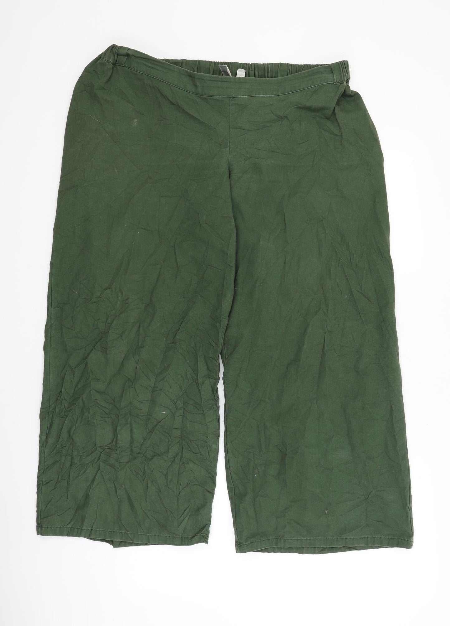 ASOS Womens Green   Cropped Trousers Size 12 L25 in