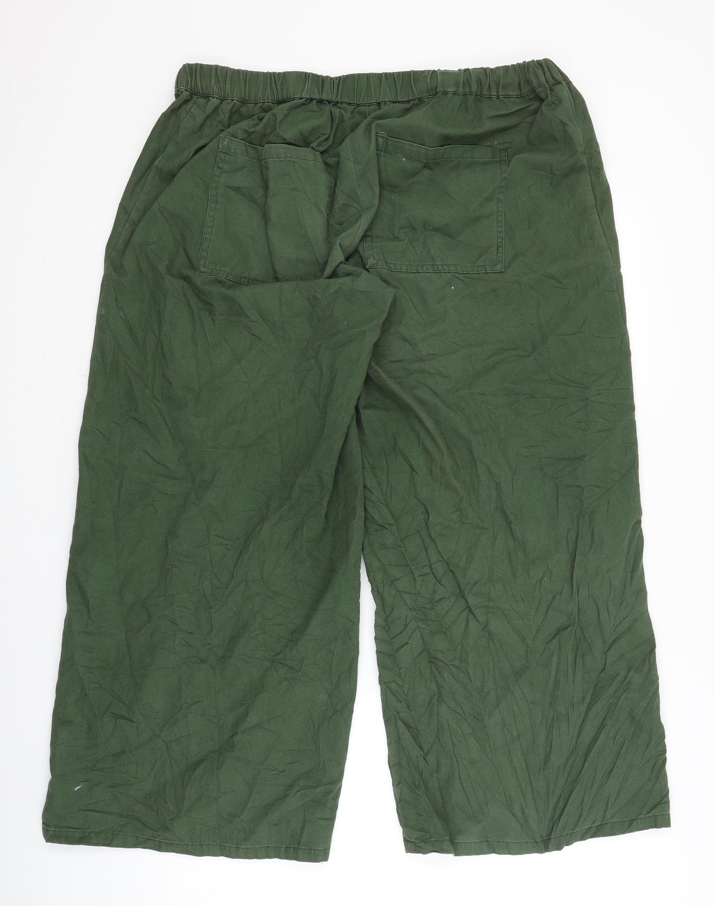 ASOS Womens Green   Cropped Trousers Size 12 L25 in