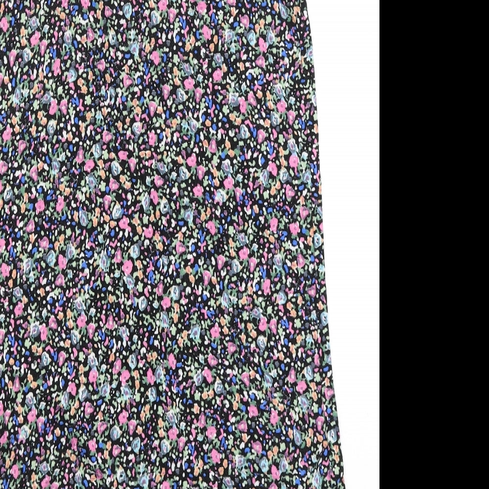 Villa Womens Black Floral  Basic Tank Size M