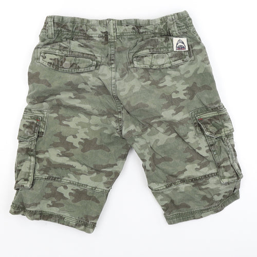 Fat Face Boys Green Camouflage  Bermuda Shorts Size 12-13 Years