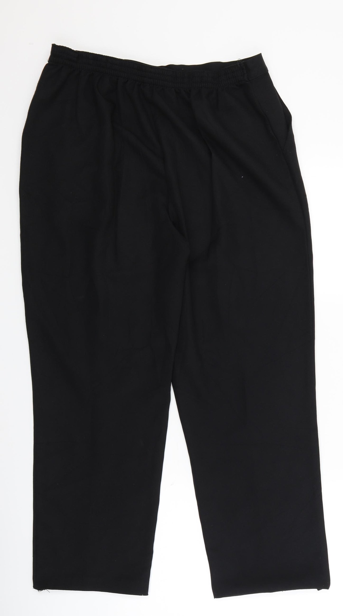 Papaya Womens Black   Dress Pants Trousers Size 14 L25 in