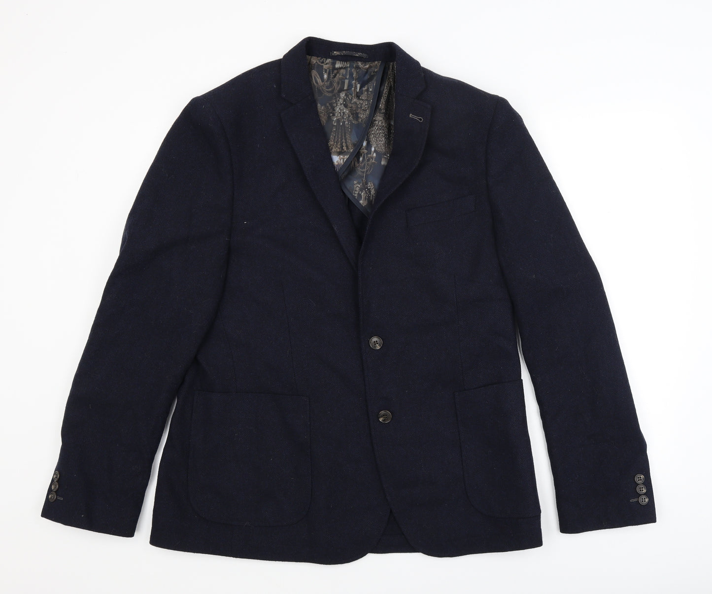 Moss London Mens Blue   Jacket Blazer Size 44