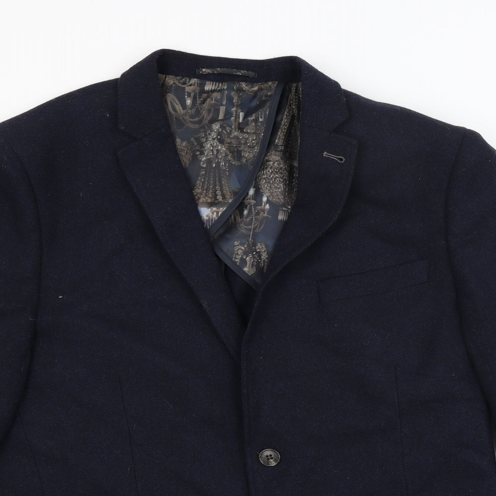 Moss London Mens Blue   Jacket Blazer Size 44