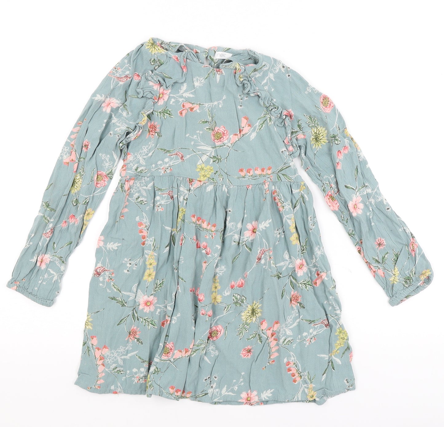 NEXT Girls Green Floral  Fit & Flare  Size 6 Years