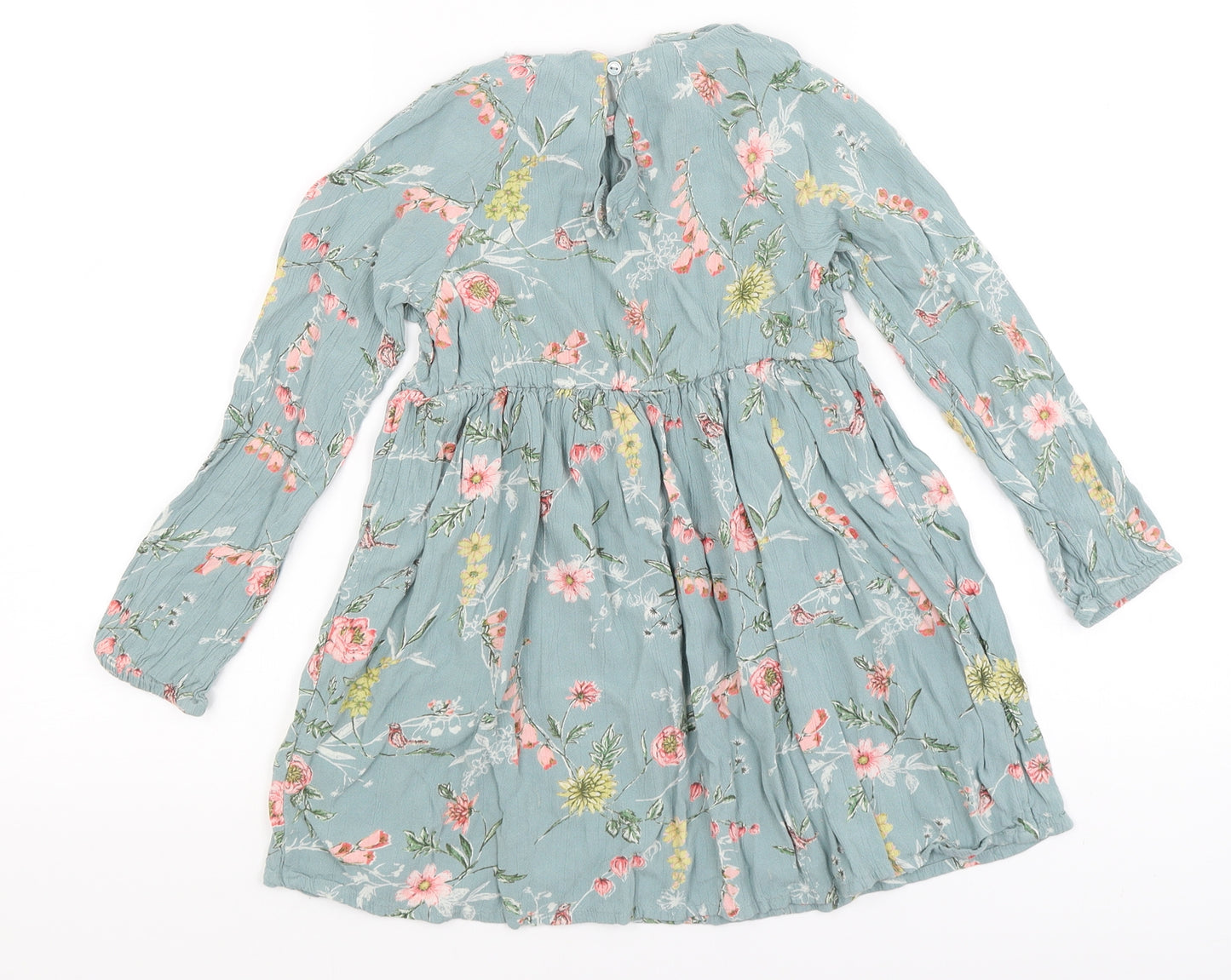 NEXT Girls Green Floral  Fit & Flare  Size 6 Years