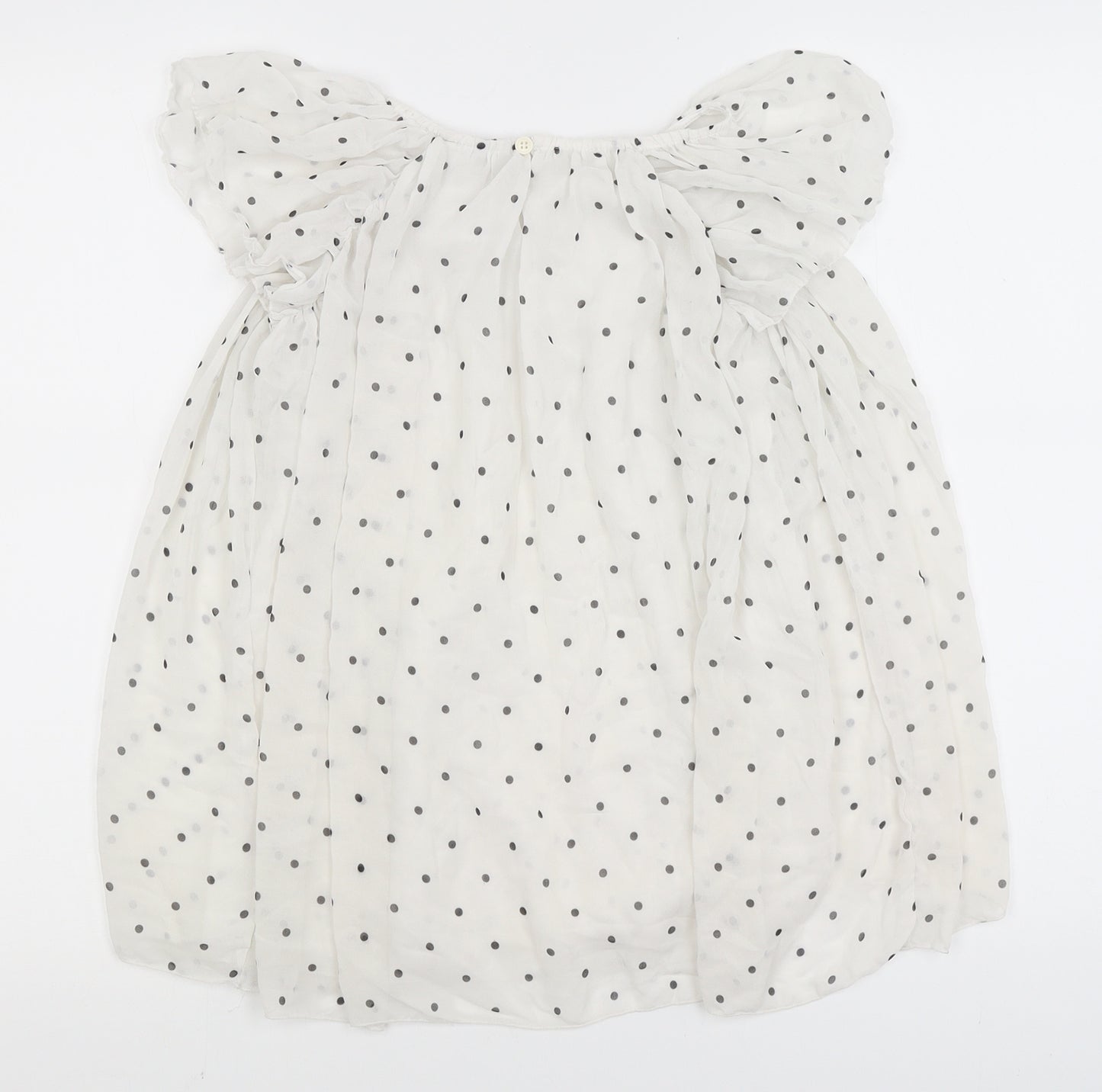 TU Girls White Polka Dot  Fit & Flare  Size 6 Years