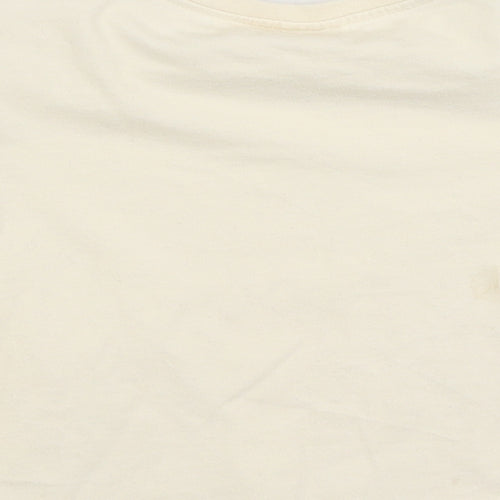Zara Womens Ivory   Cropped T-Shirt Size 6