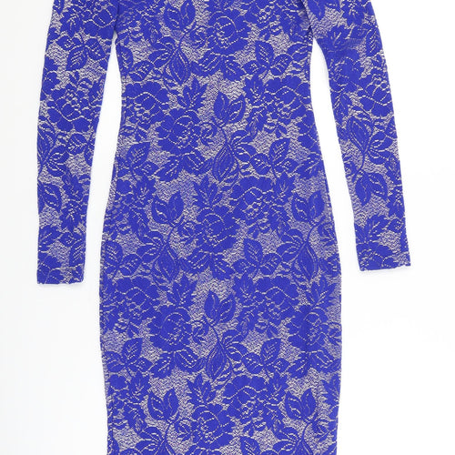 Alice and You Womens Blue Floral  Bodycon  Size 10