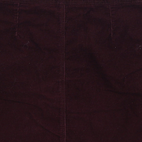 New Look Womens Red  Corduroy Mini Skirt Size 6