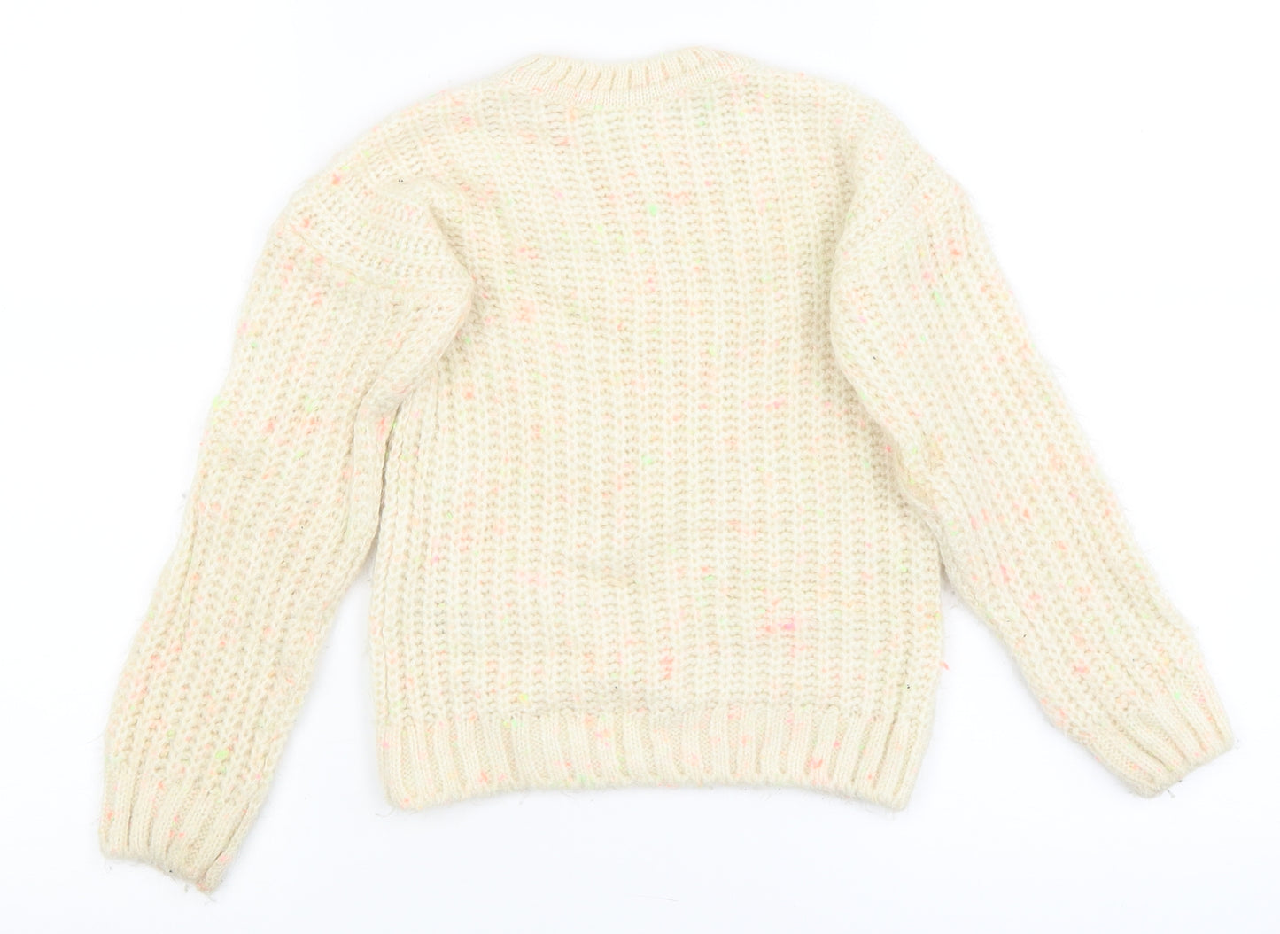 M&S Girls White   Pullover Jumper Size 6-7 Years