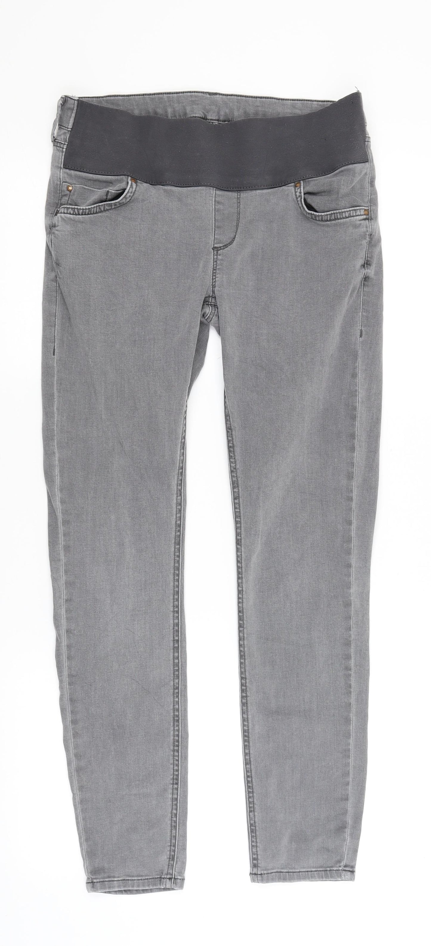 Topshop Womens Grey   Skinny Jeans Size 8 L26 in