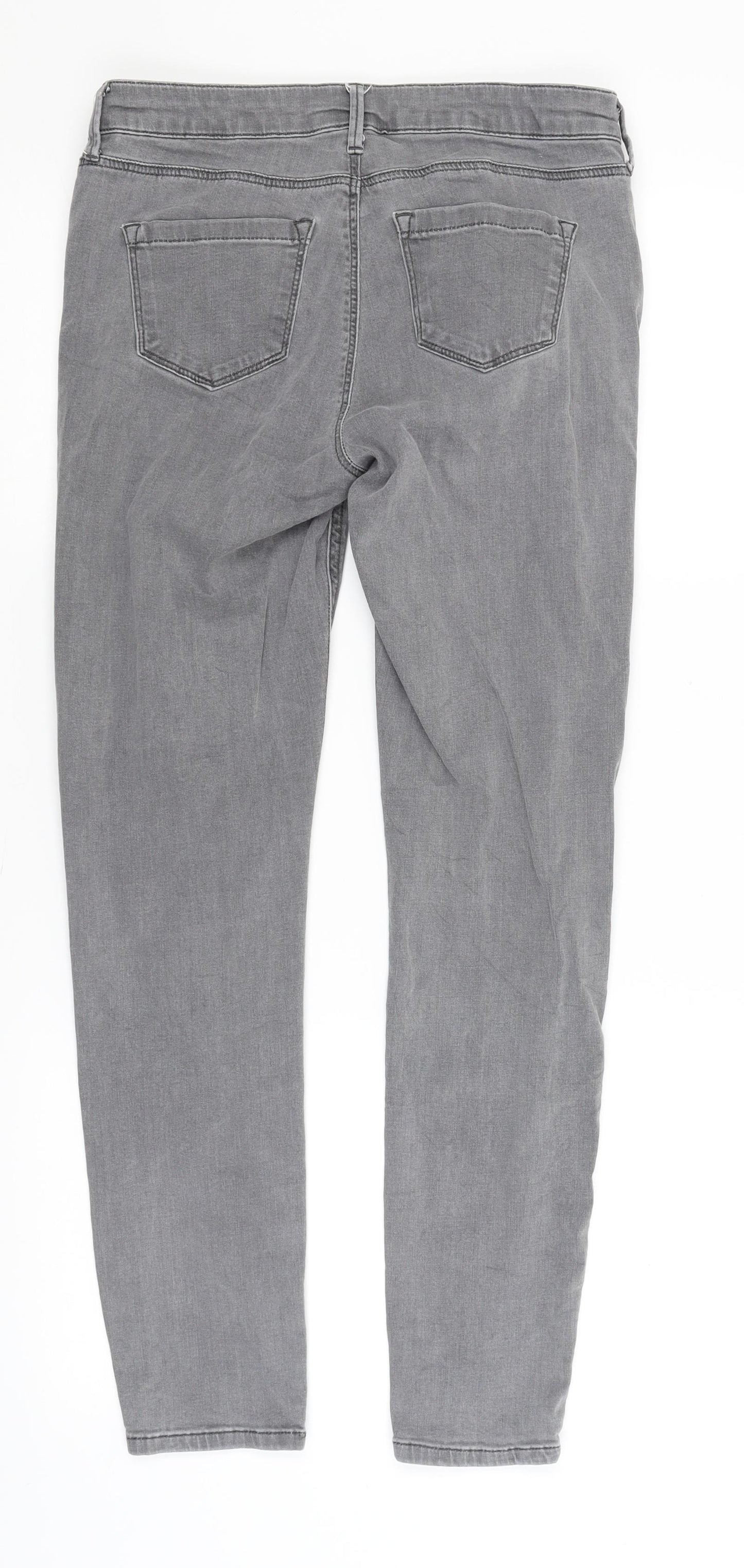 Topshop Womens Grey   Skinny Jeans Size 8 L26 in