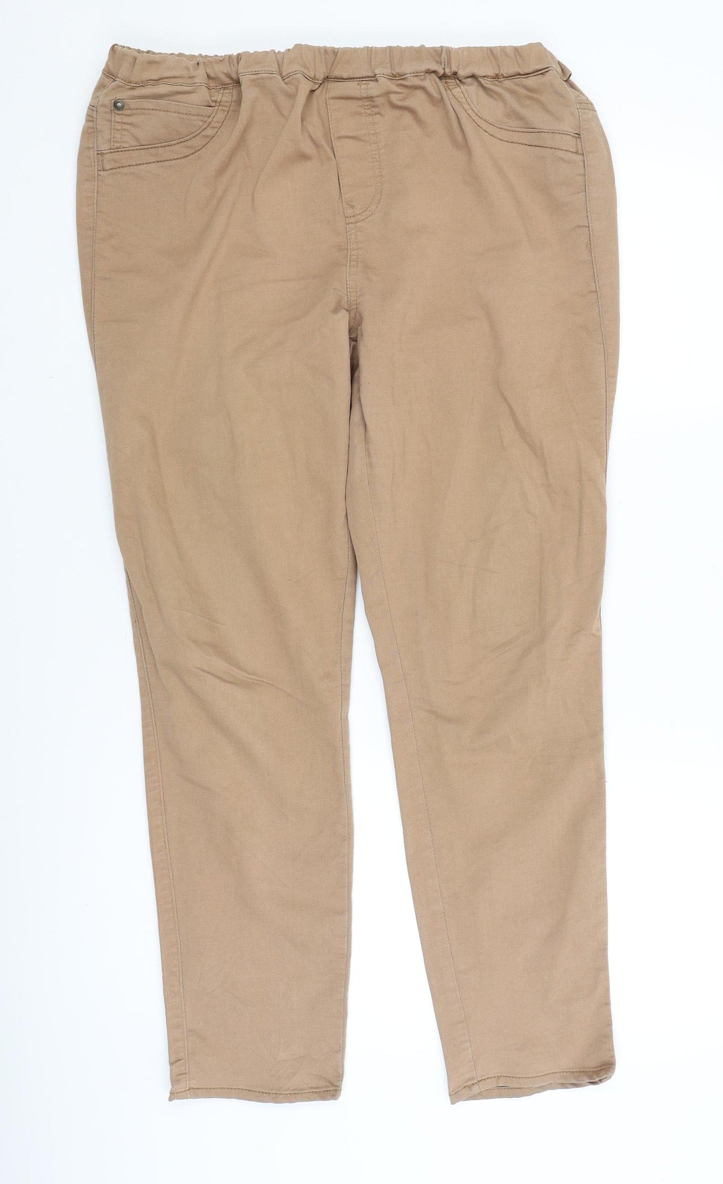 Authenic Denim Womens Brown   Straight Jeans Size 18 L28 in