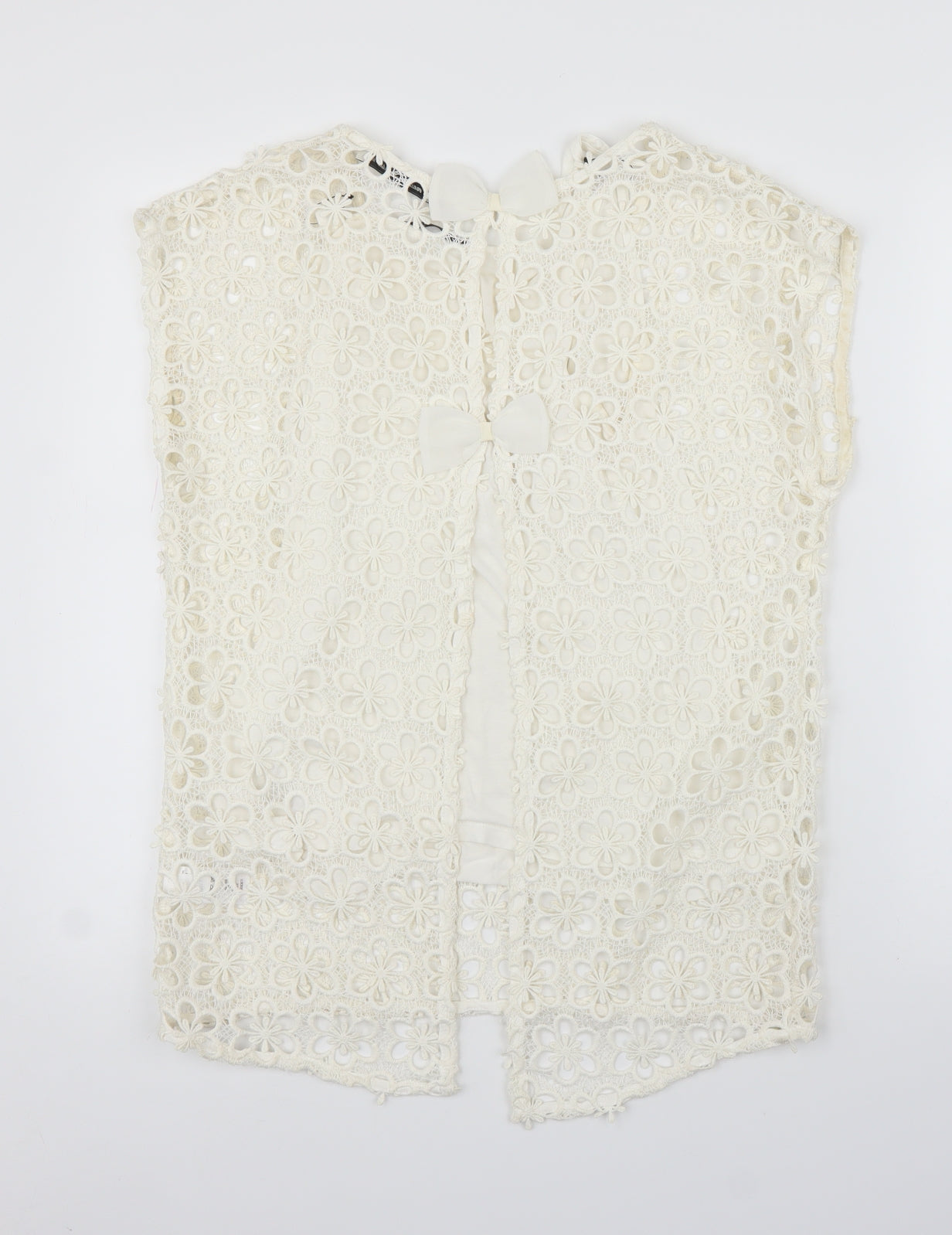NEXT Womens Ivory Floral  Basic Blouse Size 10  - Split down back