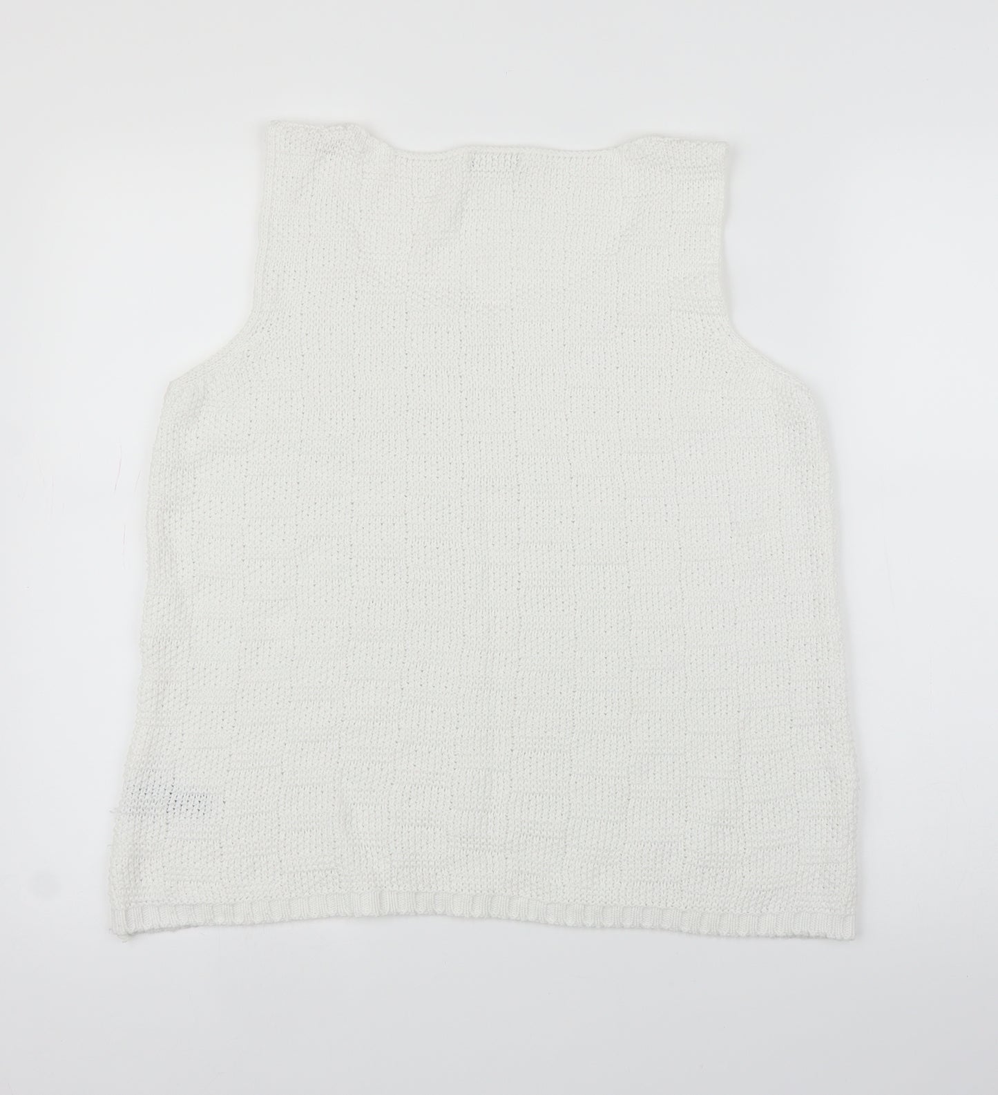 M&Co Womens White   Vest Jumper Size 14