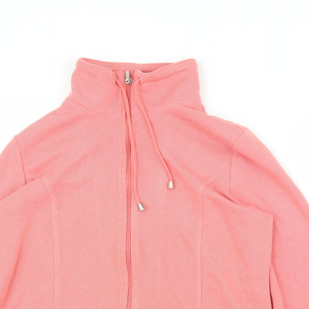 Damart Womens Pink   Full Zip Jumper Size 14