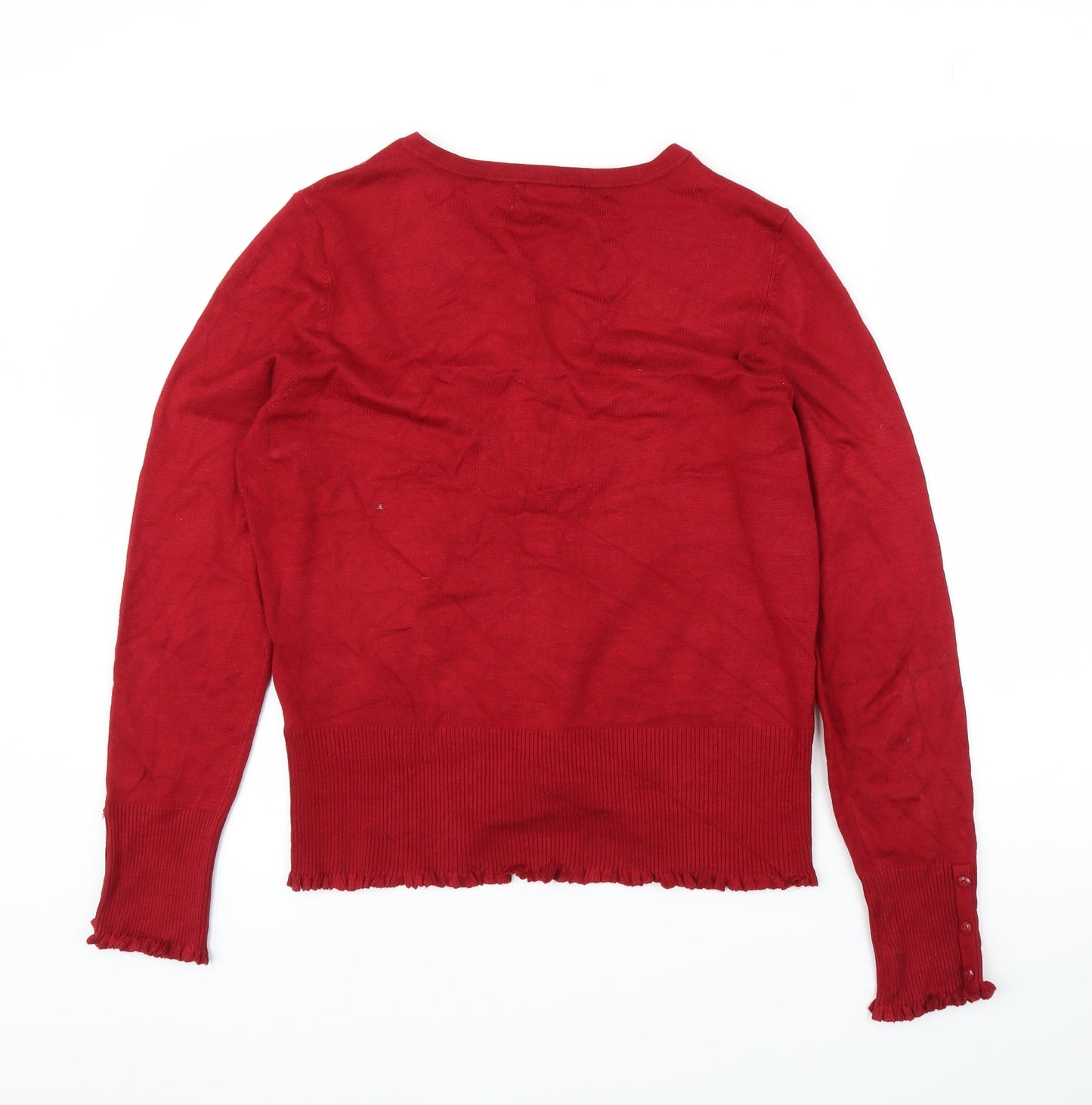 Debenhams Womens Red   Cardigan Jumper Size 16