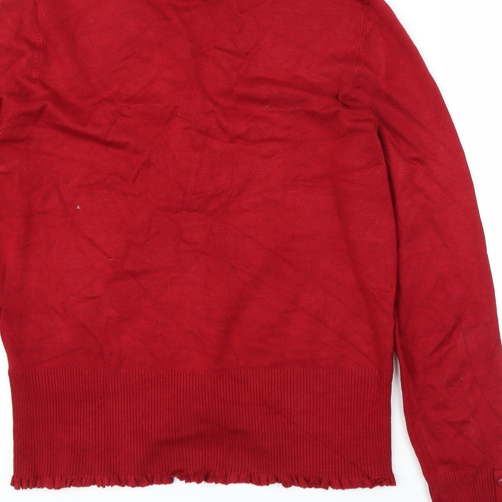 Debenhams Womens Red   Cardigan Jumper Size 16