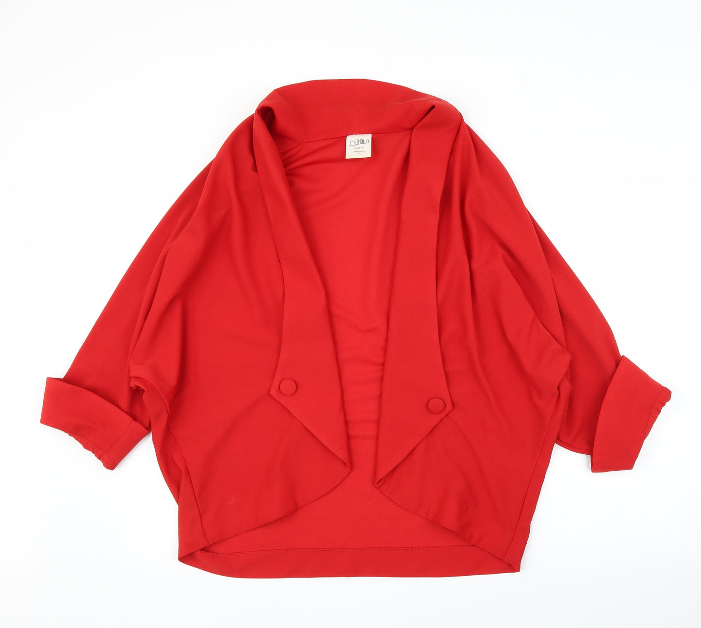 Justine Womens Red   Cardigan Jumper Size 14