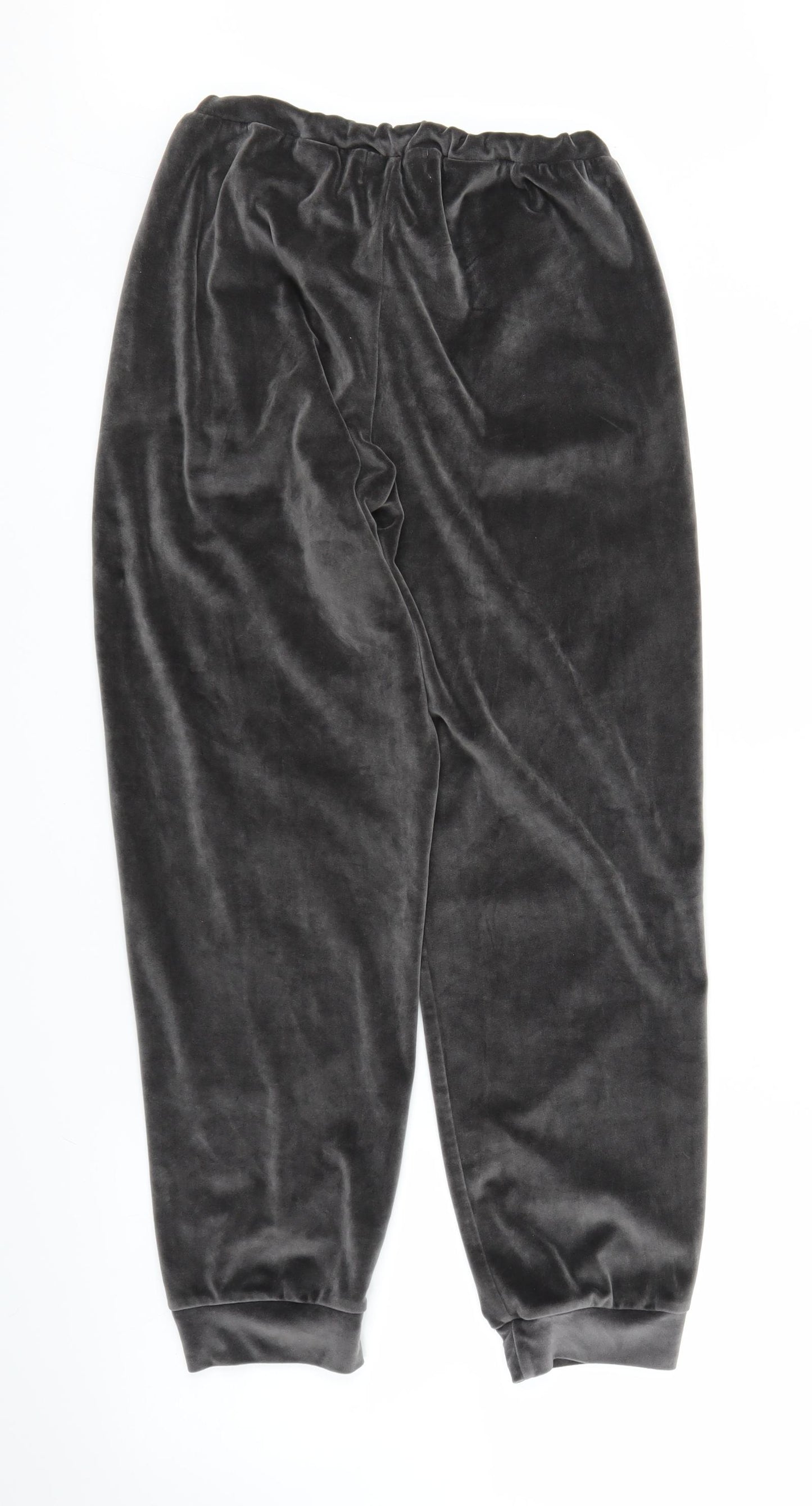 Love to Lounge Womens Grey  Velvet Chemise Lounge Pants Size 8