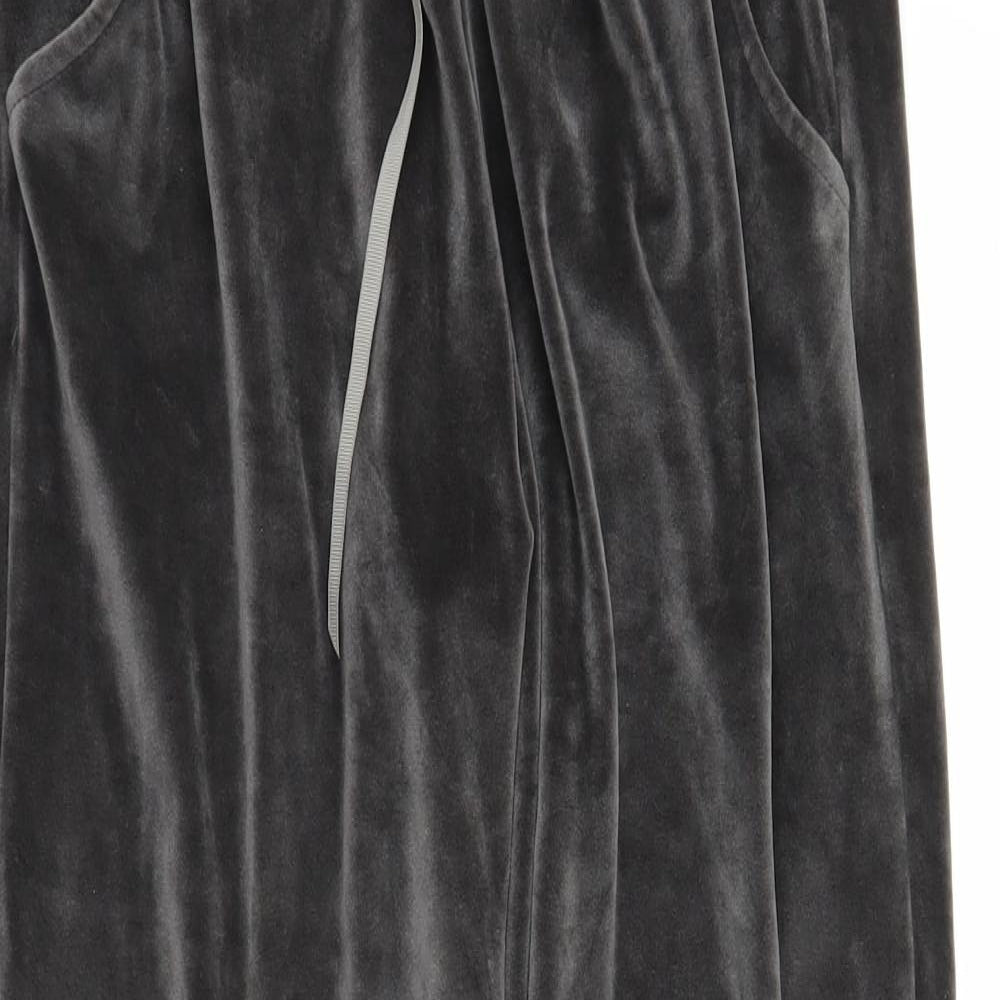 Love to Lounge Womens Grey  Velvet Chemise Lounge Pants Size 8