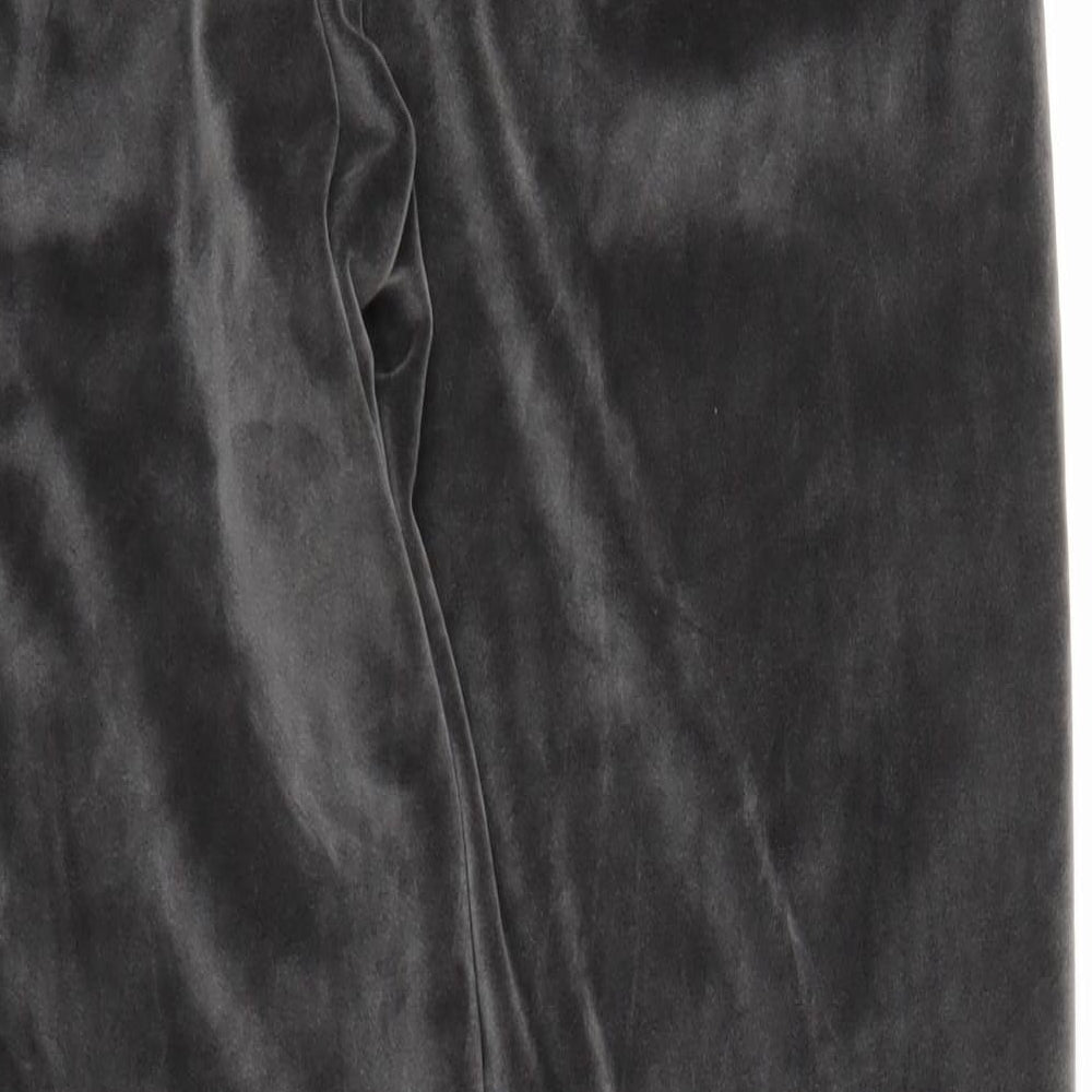 Love to Lounge Womens Grey  Velvet Chemise Lounge Pants Size 8