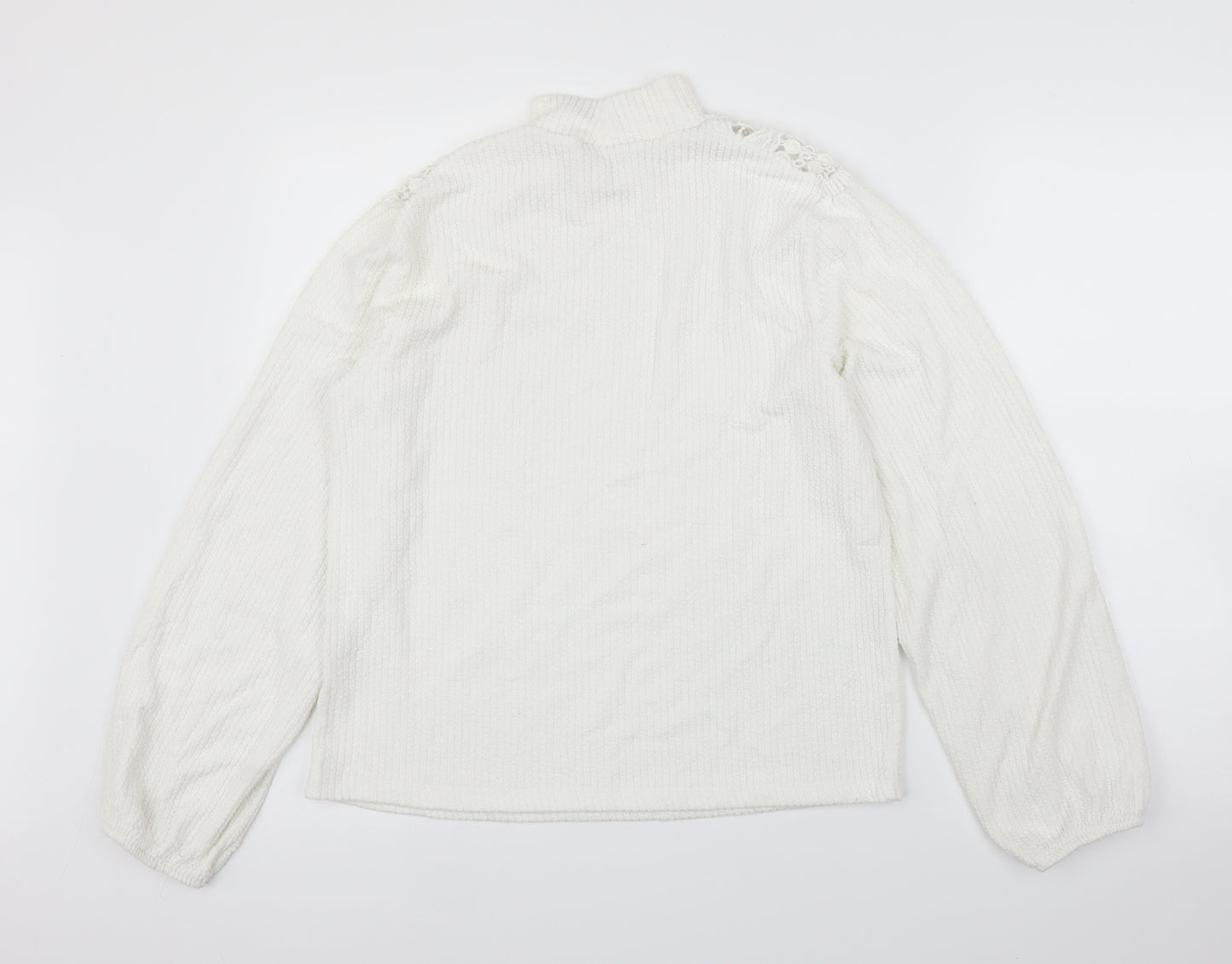 Zara Womens White   Pullover Jumper Size M