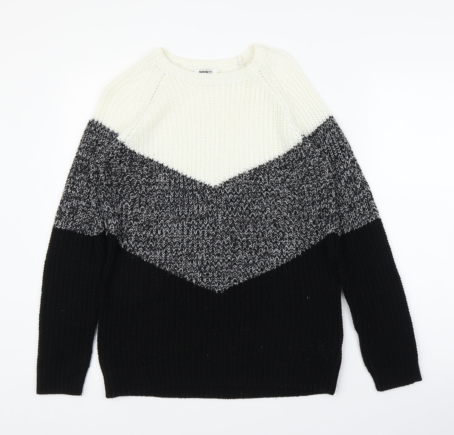 ASOS Womens Grey Striped  Pullover Jumper Size 12