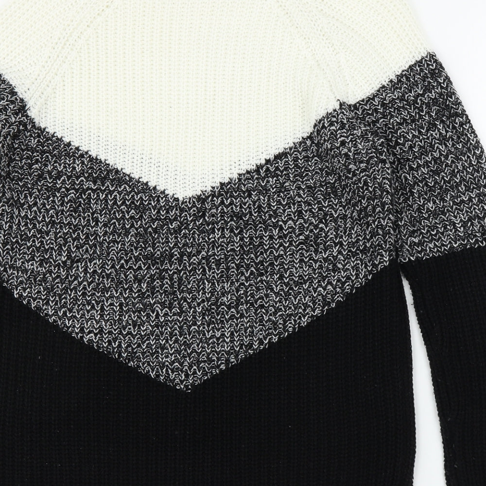 ASOS Womens Grey Striped  Pullover Jumper Size 12