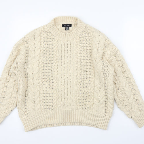 New Look Womens Ivory   Pullover Jumper Size S