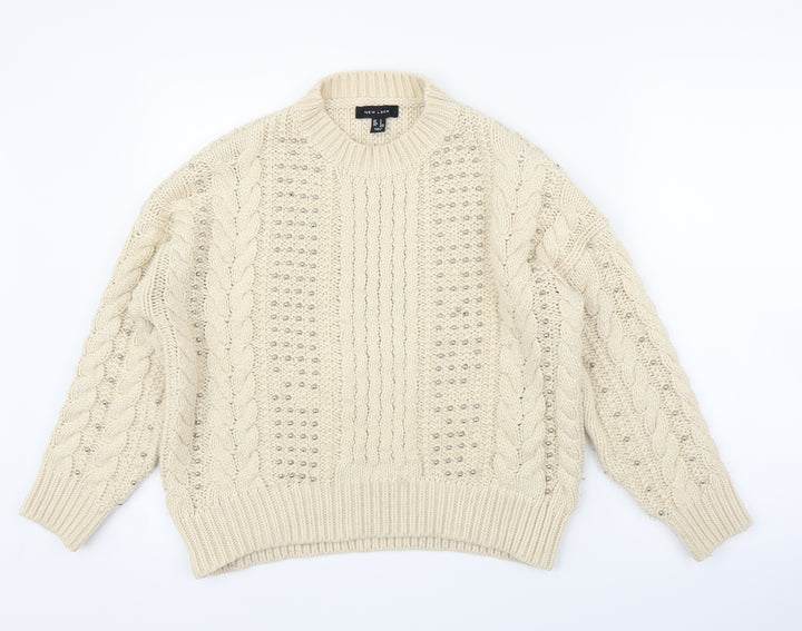 New Look Womens Ivory   Pullover Jumper Size S