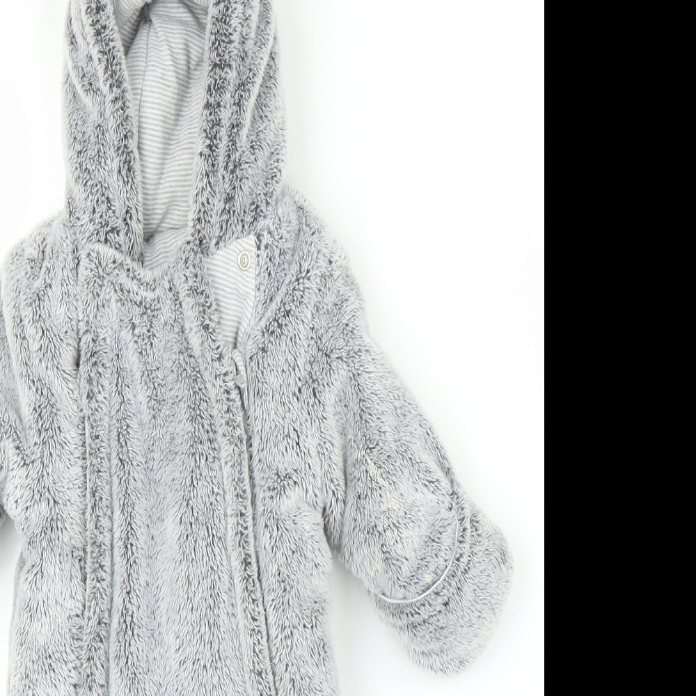 George Baby Grey   Babygrow One-Piece Size 0-3 Months  - Teddy Bear