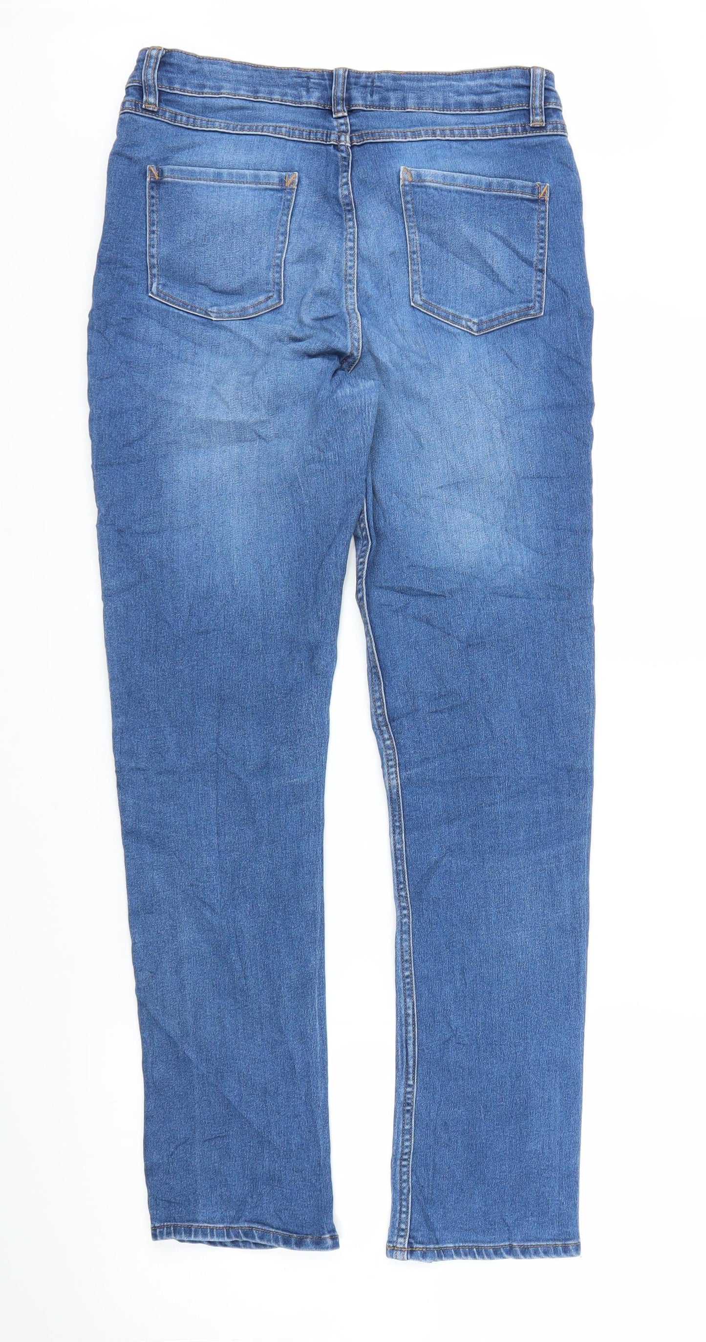 Papaya Womens Blue  Denim Straight Jeans Size 12 L28 in