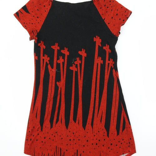 Angel Eye Womens Red Animal Print  Jumper Dress  Size S  - Giraffe