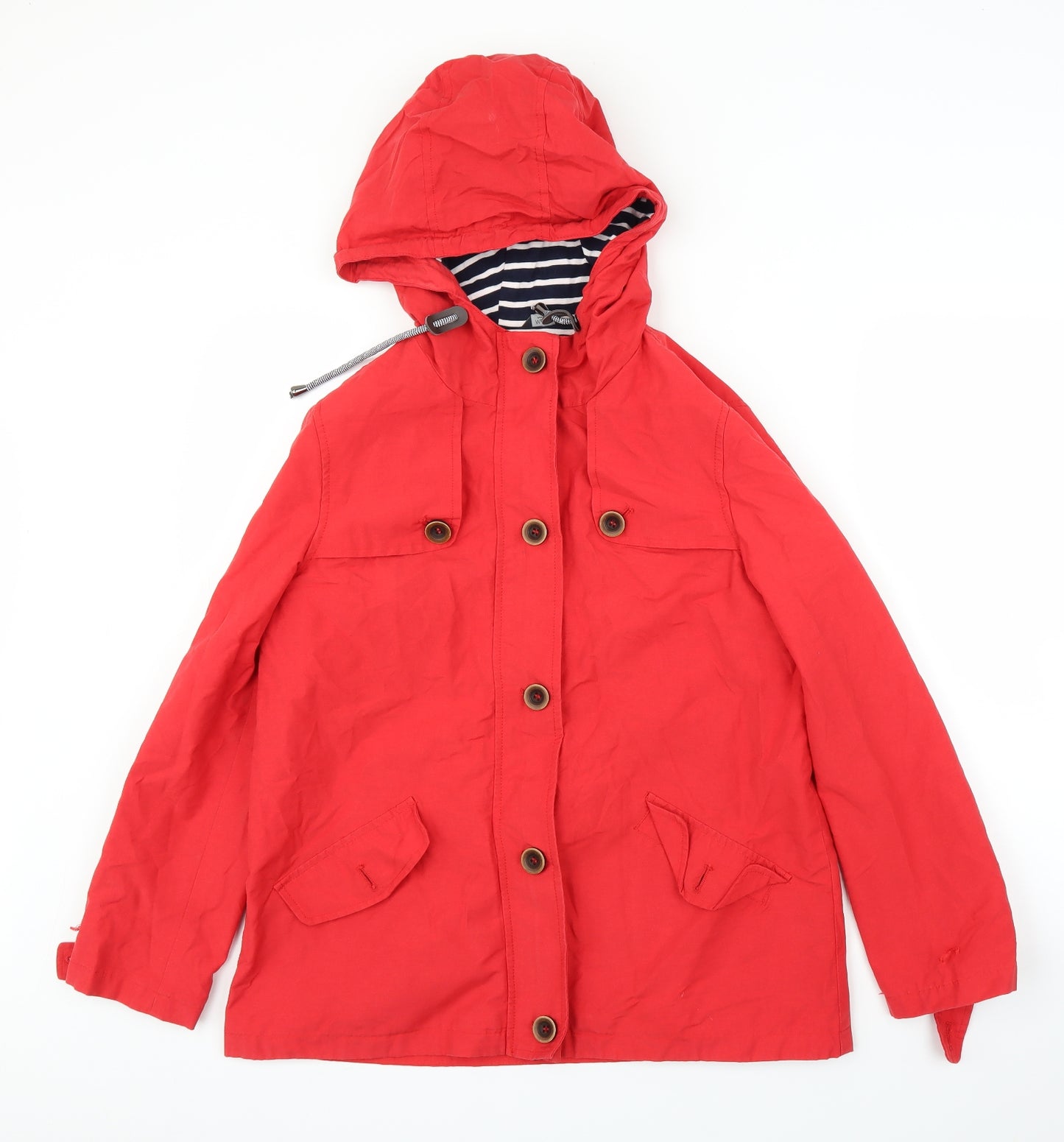 M&Co Womens Red   Rain Coat Coat Size 10