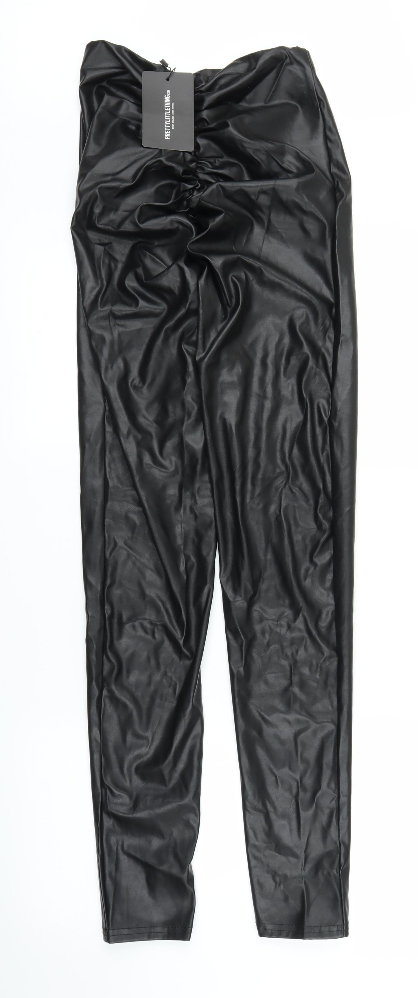 PRETTYLITTLETHING Womens Black   Carrot Trousers Size 8 L31 in