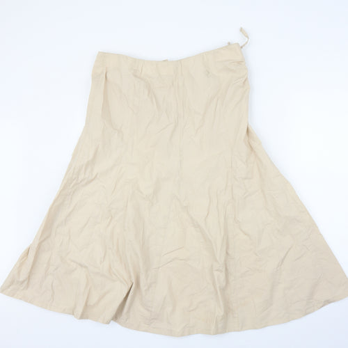 Preworn Womens Beige   Trumpet Skirt Size L