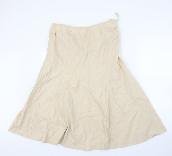 Preworn Womens Beige Trumpet Skirt Size L