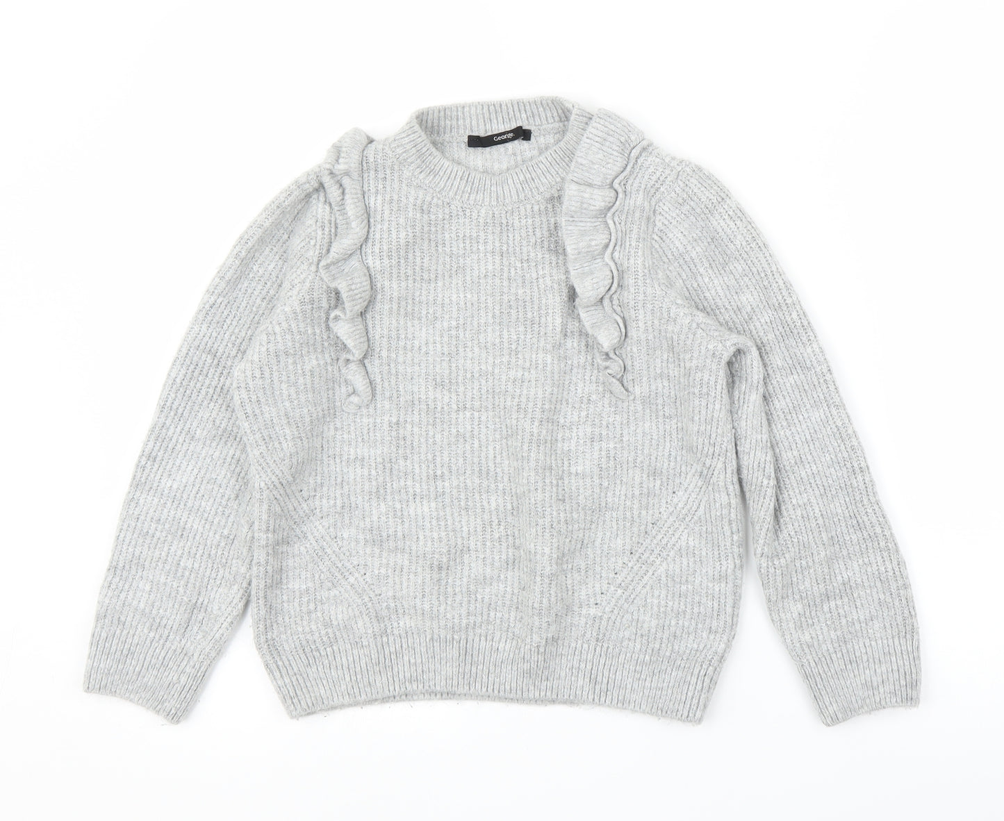 George` Girls Grey   Pullover Jumper Size M