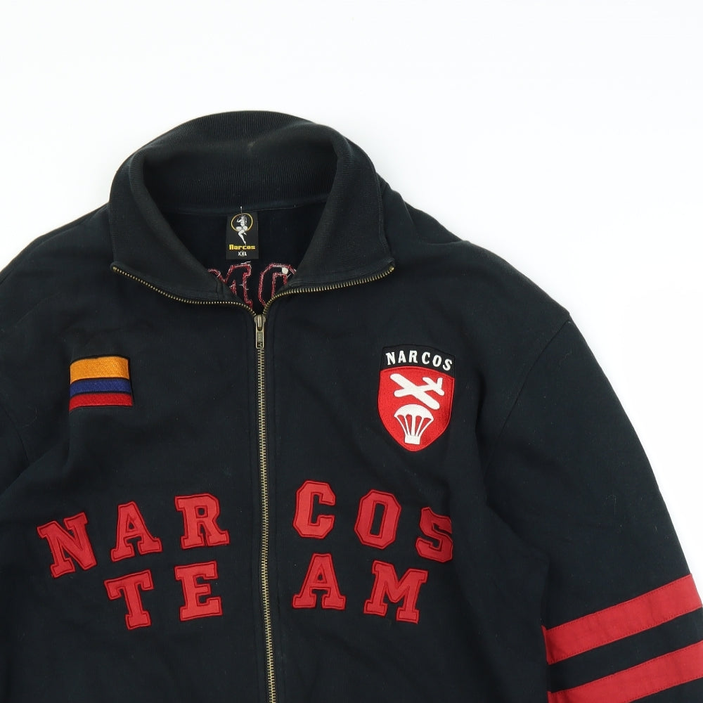 Narcos Mens Black   Full Zip Jumper Size 2XL