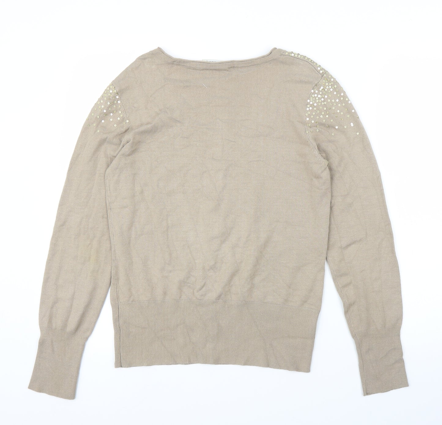 Yessica Womens Beige   Cardigan Jumper Size M