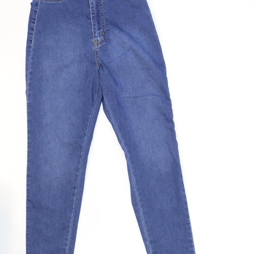 Boohoo Womens Blue  Denim Skinny Jeans Size 10 L25 in