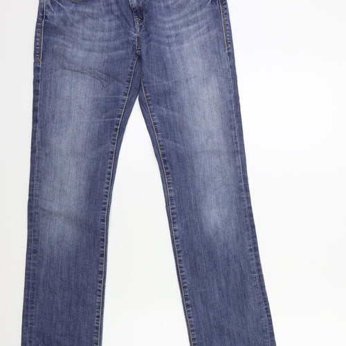 Mavi Womens Blue  Denim Straight Jeans Size 28 in L32 in